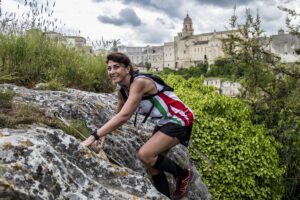 Lara Cicero partecipa al Trail delle Cinque Querce nel 2019