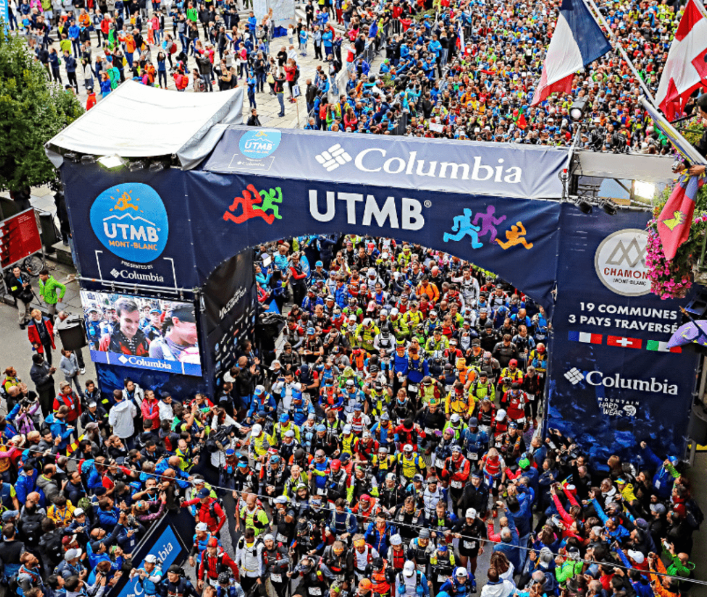 Partenza dell'UTMB vista dall'alto